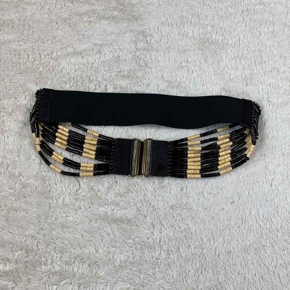 LP by Linea Pelle bead and elastic belt, size medium